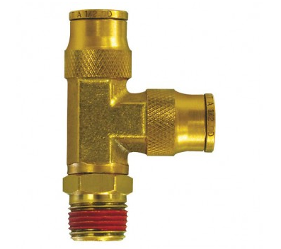 DOT METRIC TUBE TO MALE PIPE THREAD - TEE SWIVEL MALE RUN